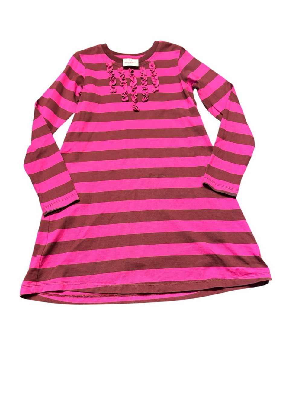 Hannah Andersson, size 8 (130) striped LS dress